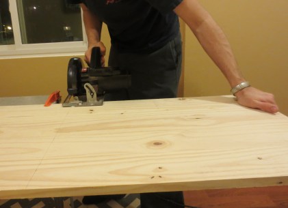 Scott posing with the haunted circular saw