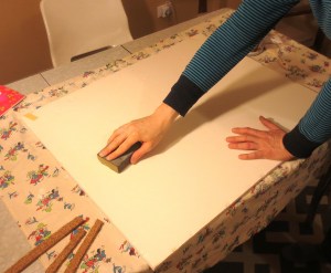 Sanding also helps to release that thrift store smell from the art into your home.