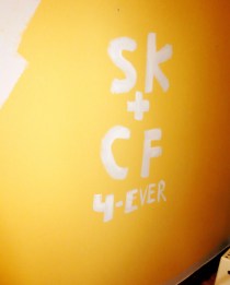 After you run out of diamonds, paint is a great way to tell your spouse how you feel. 