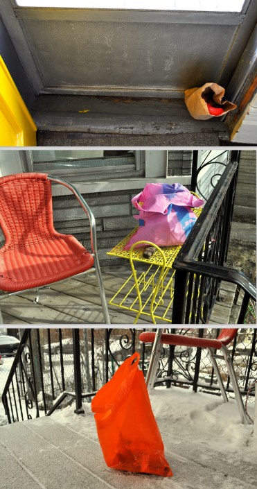 vertical candy bag collage